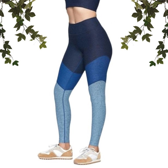 Outdoor Voices Springs 7/8 Tri Tone Blue Leggings - Picture 1 of 10